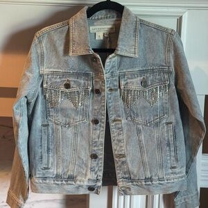 Saltwater LUXE Light Blue Denim Jacket with Silver Accents